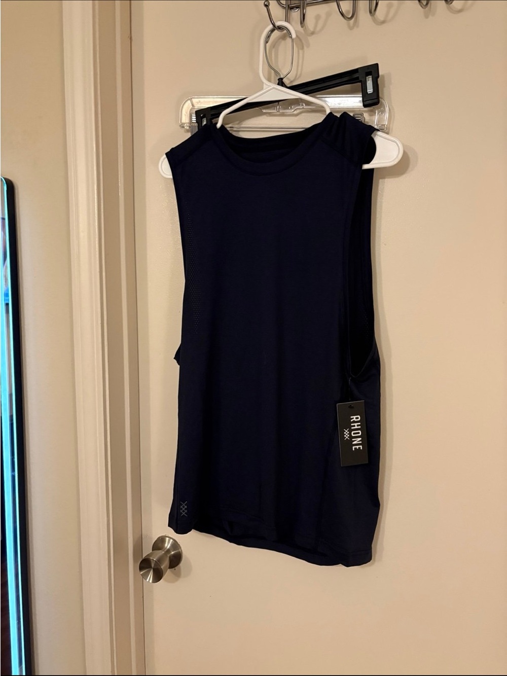 RHONE Navy Athletic Muscle Tank